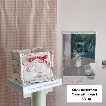 New Quilted Ins Style Storage Cute Storage Basket Home Goodies Desktop Storage Basket Sundry Storage Basket