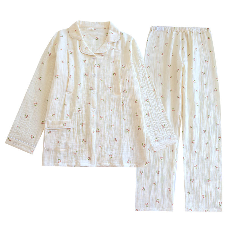 Monthly clothing four seasons postpartum cotton nursing pajamas long sleeve trousers pregnant women home clothing nursing suit factory wholesale