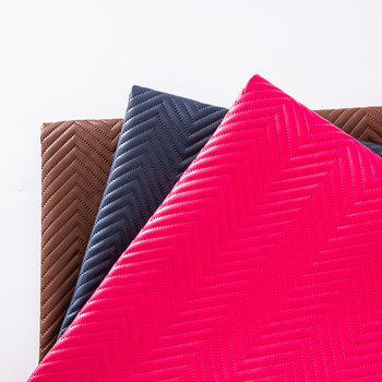 Quilted Embroidered Ultrasonic Quilted Artificial Leather Fabric Bag/PU--YH Sheep Pattern Wave Flower