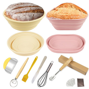 Amazon Hot Bread Silicone Fermentation Basket Household Oven Baking Folding High Temperature Resistant Bread Silicone Fermentation Basket