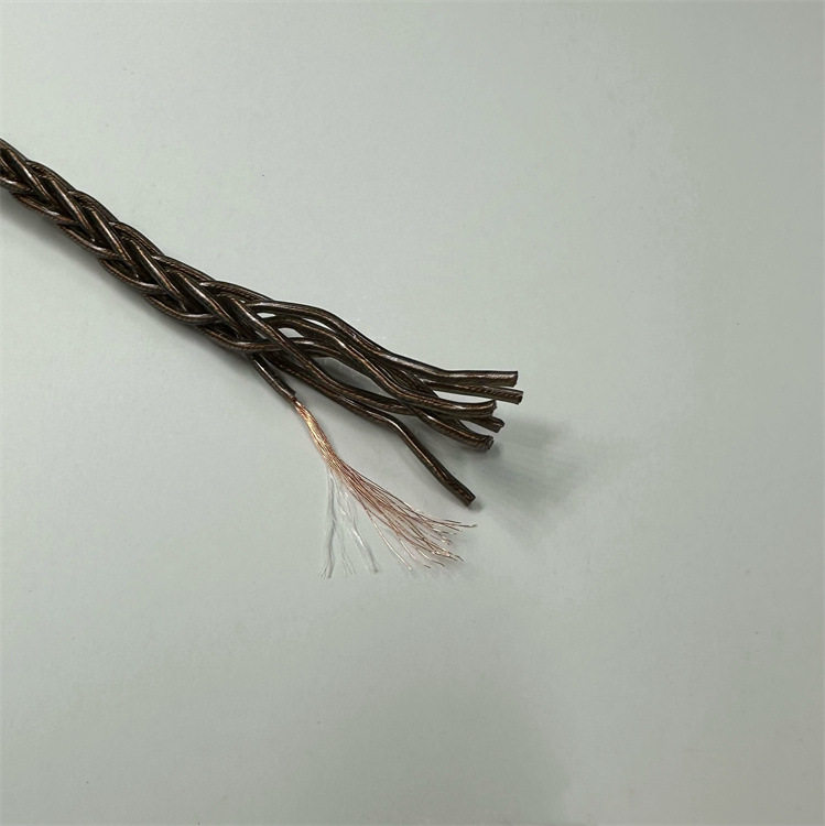 Single crystal copper bronze braided wire 8-strand braided 200 core brown single crystal copper oxygen-free copper wire