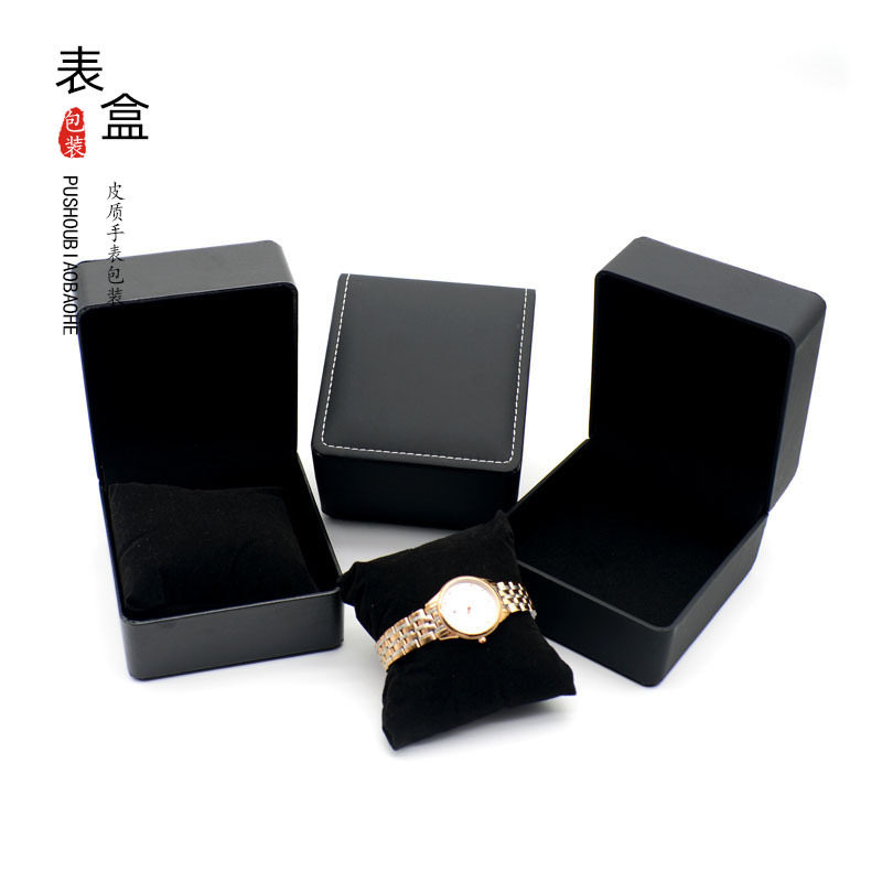 Pu Leather Frosted Rounded Corner Watch Box Display Square Box High-End Watch Packaging Box Gift Storage Box Ready for Sale