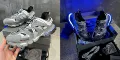 Led light shoes-grey and black