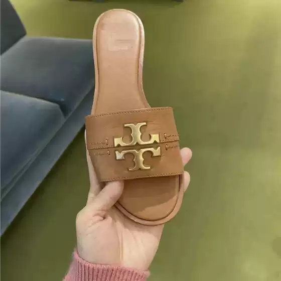 2024 New TB Summer Flat Slippers Women's Outer Wear Casual Comfortable All-match Sandals Slip-on Sandals for Lazy People