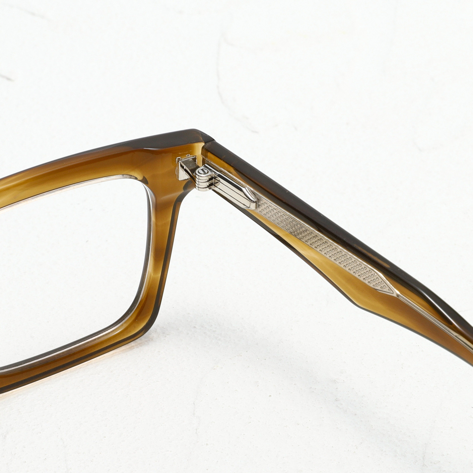 Jacques Tree Pattern Two-Color Thick Material New Product Same Style Large Square Thick Material Plate Glasses Frame European and American Trend