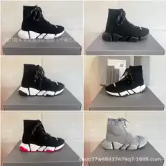 Putian Pure Original Shoes Paris Socks Shoes with Straps for Men and Women Thick-Soled Heightening Casual Lazy Trendy Non-Slip Sports Shoes