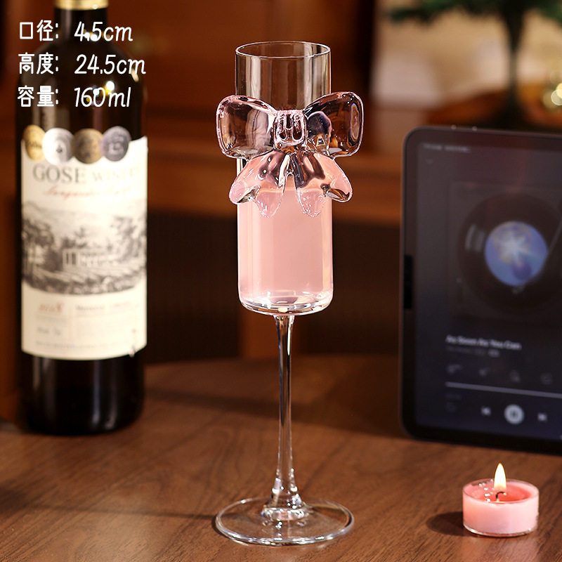 Good-Looking and Cute White Wine Glass, Juice Crystal Cup, Goblet, Cocktail Glass, Tipsy Butterfly Champagne Glass