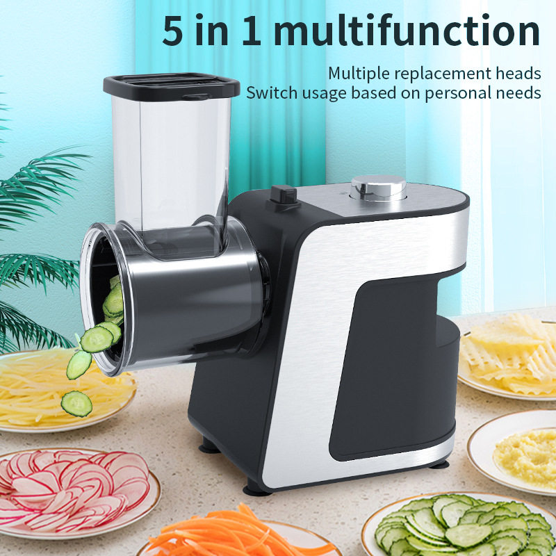Cross-border vegetable cutter fully automatic multi-function electric vegetable cutter potato vegetable shredding and slicing nut grinding foreign trade