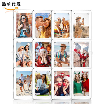 Acrylic Magnetic Photo Frame Magnetic Refrigerator Sticker Frame Magnetic Polaroid Photo Frame Photo Card Display Board
