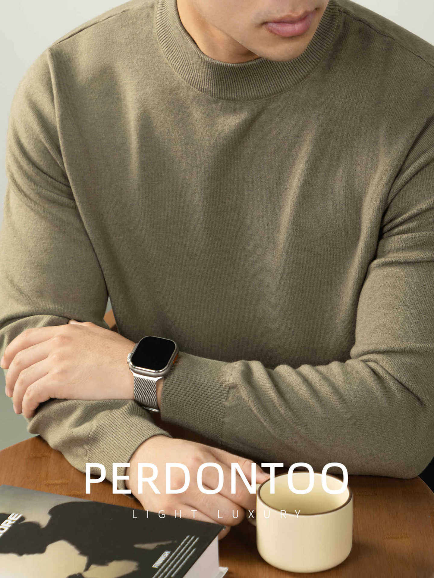 【远红外发热】绵羊毛莫代尔抗起球保暖半高领毛衣男士秋冬内搭