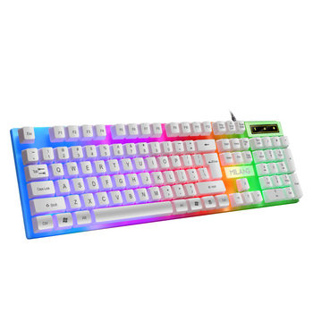 Milang K6 Wired Mechanical Feel Seven-Color Glowing Gaming Business Laptop USB Keyboard Cross-Border Wholesale