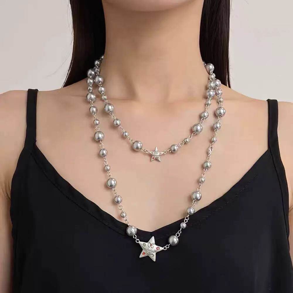 Trendy Y2K Layered Star Clavicle Necklace with Unique Design and Niche Accessories