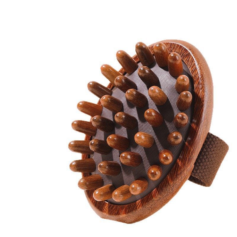 Black Gold Sandalwood Meridian Brush Massage Comb for Full Body Use, a Universal Dredging Tool for Rubbing the Belly and Burning Abdominal Muscles and Scraping