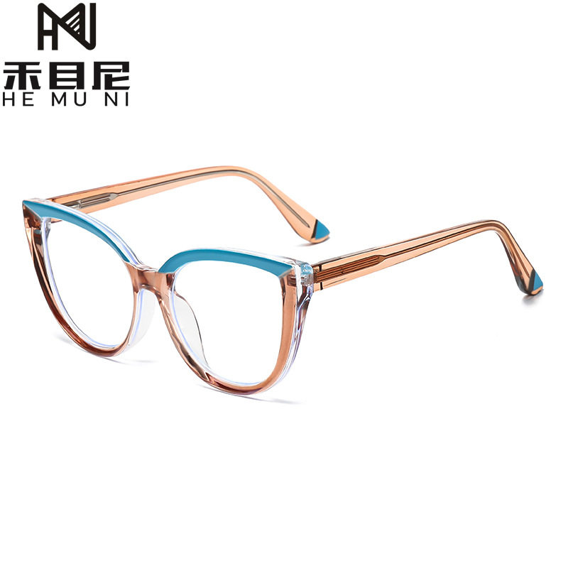 Anti-blue Light Glasses New Fashion Cat's Eye Frame Fashionable Myopia Glasses Women's Ultra Light PC Glasses Frame Glasses
