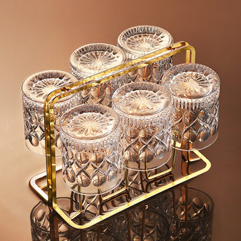 Whiskey Glass Crystal Cocktail Wine Cup Classical Cup Glass Household Beer Cup Red Wine Wine Set