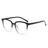 Vangoodgm Myopia Glasses Frame Anti-Blue Light Non-Prescription Glasses Frame Cat-Eye Round Frame Square Glasses Trendy Popular Large Frame