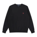 Round neck black with red label