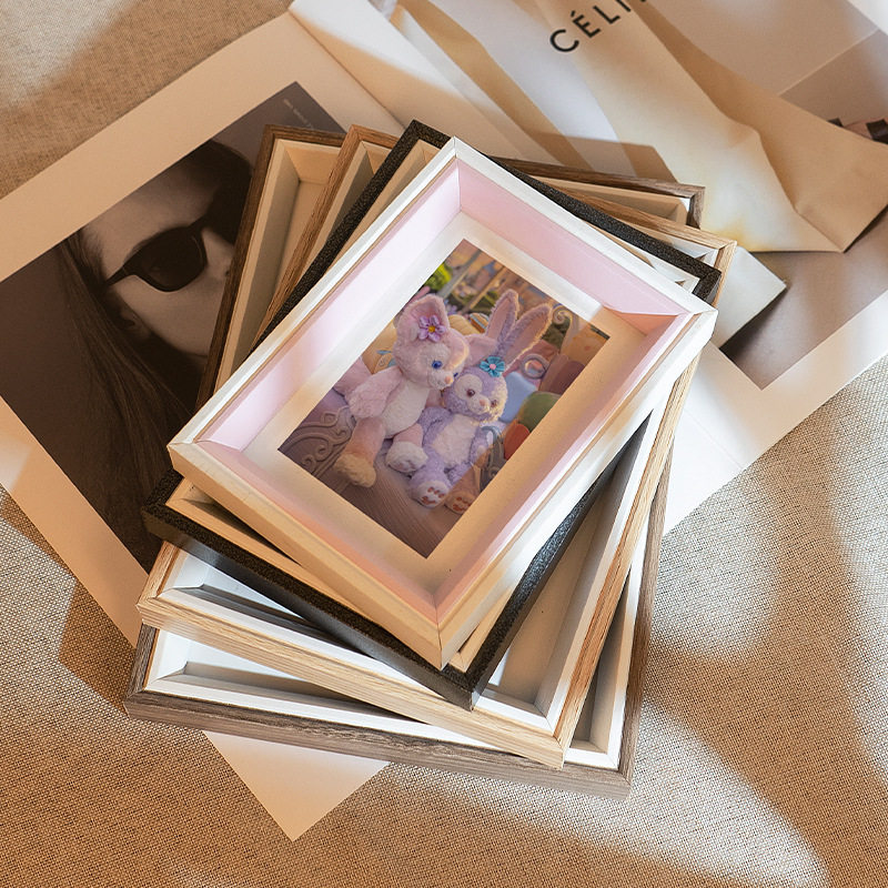 Creative color matching wooden photo frame Wall 5 6 inch 7 8 10 A4 12 inch photo studio framed photo frame wholesale