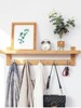 Creative Coat Rack Japanese Style Wall Hanging Clothes Rack Bedroom Solid Wood Wall Hanging Clothes Rack Living Room Storage Rack Wall Hook