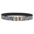 2 gold buckle gray belt