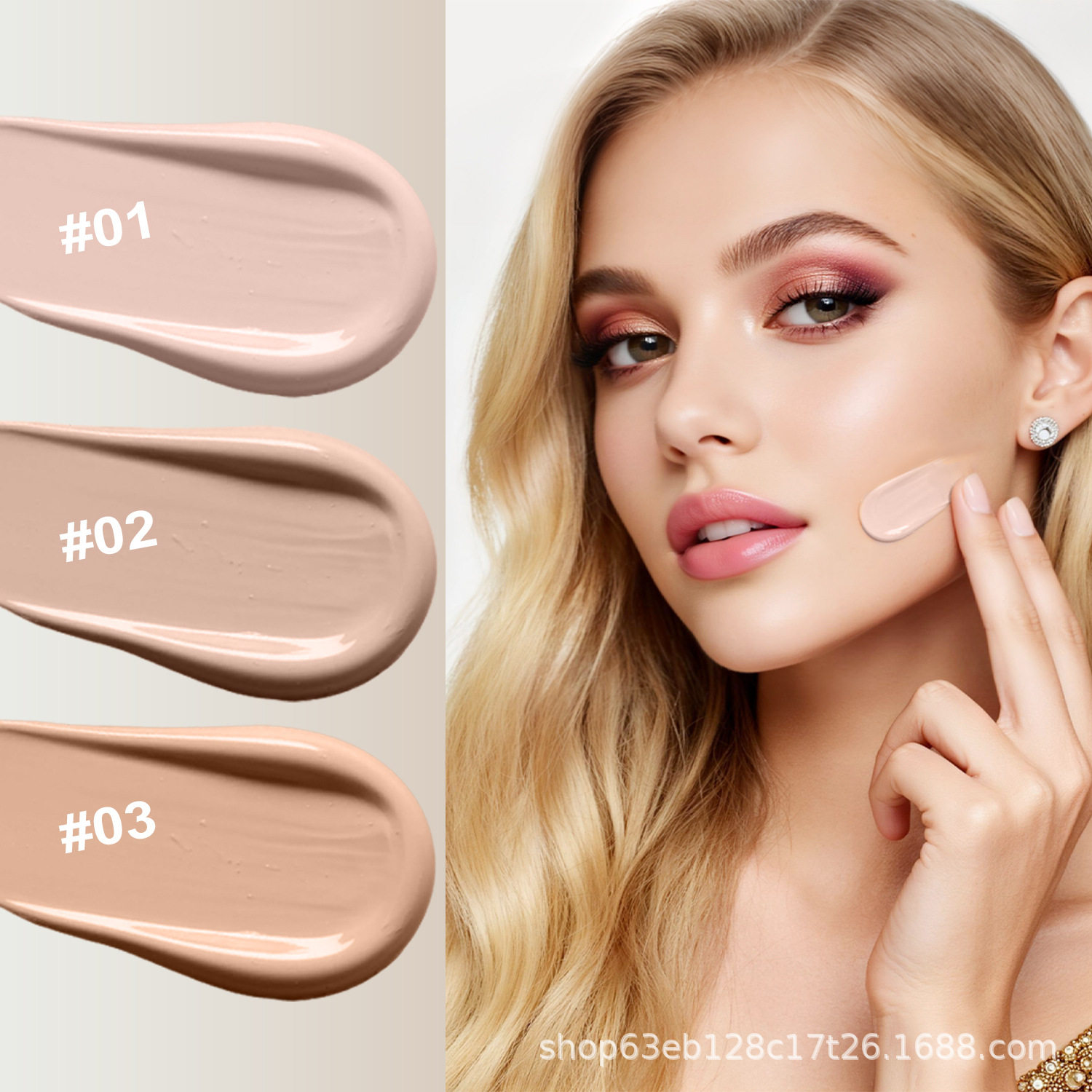 Langmanni Cross-Border Makeup Liquid Foundation Matte Concealer Long-Lasting Non-Removing Makeup Invisible Pore Foundation European and American Color