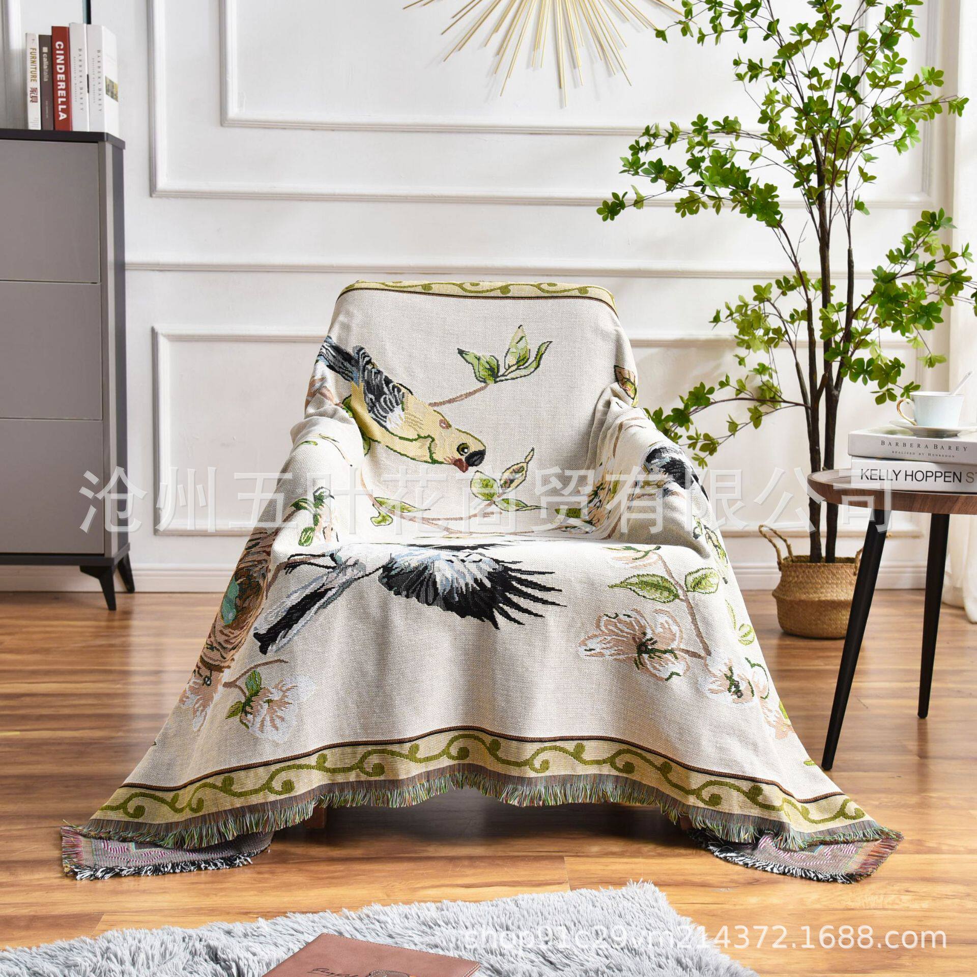 Jacquard Sofa Towel Suitable for All Seasons, Dust-Proof Decorative Throw Blanket, Outdoor Multi-Purpose Camping Blanket, Thread Blanket, Picnic Mat