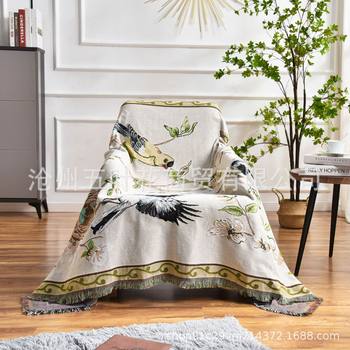 Jacquard Sofa Towel Suitable for All Seasons, Dust-Proof Decorative Throw Blanket, Outdoor Multi-Purpose Camping Blanket, Thread Blanket, Picnic Mat