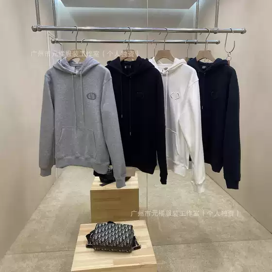 D's New High-Quality Autumn and Winter New Basic Embroidered Hoodie Hooded Sweatshirt Loose Men's and Women's Same Style