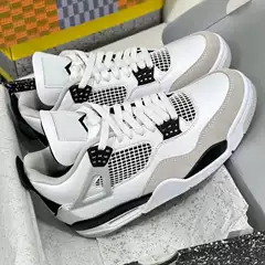 Putian shoes pure original new AJ4 white cement DH6927 electric mother trend mid high top retro basketball shoes for men and women