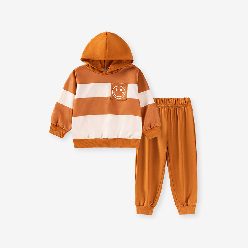 Ensemble garçon automne, ensemble sweat à capuche enfant mode, tenue manche longue à capuche
