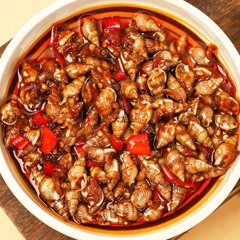 Spicy Sea Cone and Sea Melon Seeds Internet Celebrity Snacks Ready-To-Eat Seafood Freshly Made 300g Conch Snacks Produced in Donggang