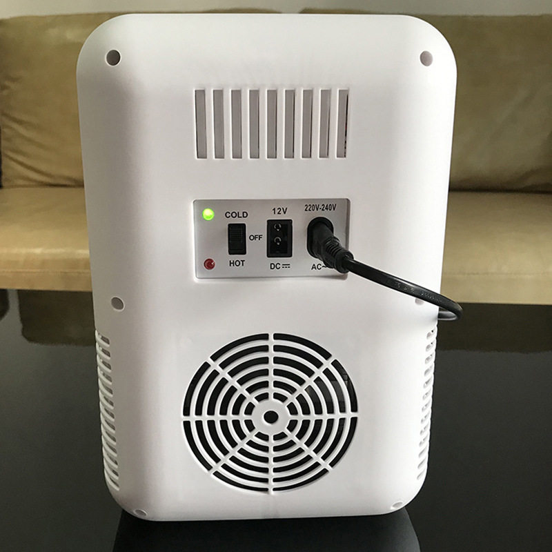 8L Mirror Small Refrigerator for Home and Car Use, Suitable for Storing Breast Milk, Facial Masks, Cosmetics, Beauty Products, Dual-Use for Cooling and Heating, Suitable for Mothers and Babies