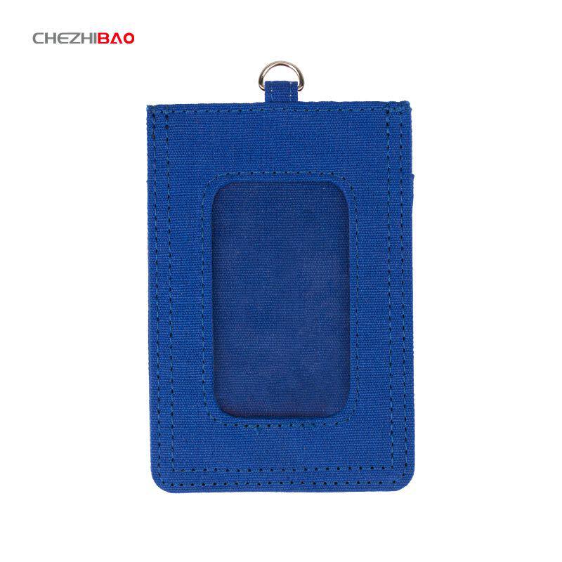 South Korea Purple Canvas Card Holder DIY Plain Certificate Shapes ID Holder Bus Card Protection Card Holder