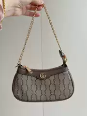 2025 New Classic g Family Presbyopic Ophidia Canvas Bag Mahjong Women's Bag Shoulder Crossbody Armpit Bag