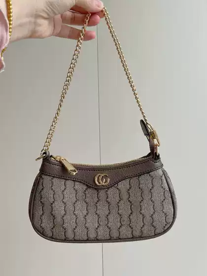 2025 New Classic g Family Presbyopic Ophidia Canvas Bag Mahjong Women's Bag Shoulder Crossbody Armpit Bag