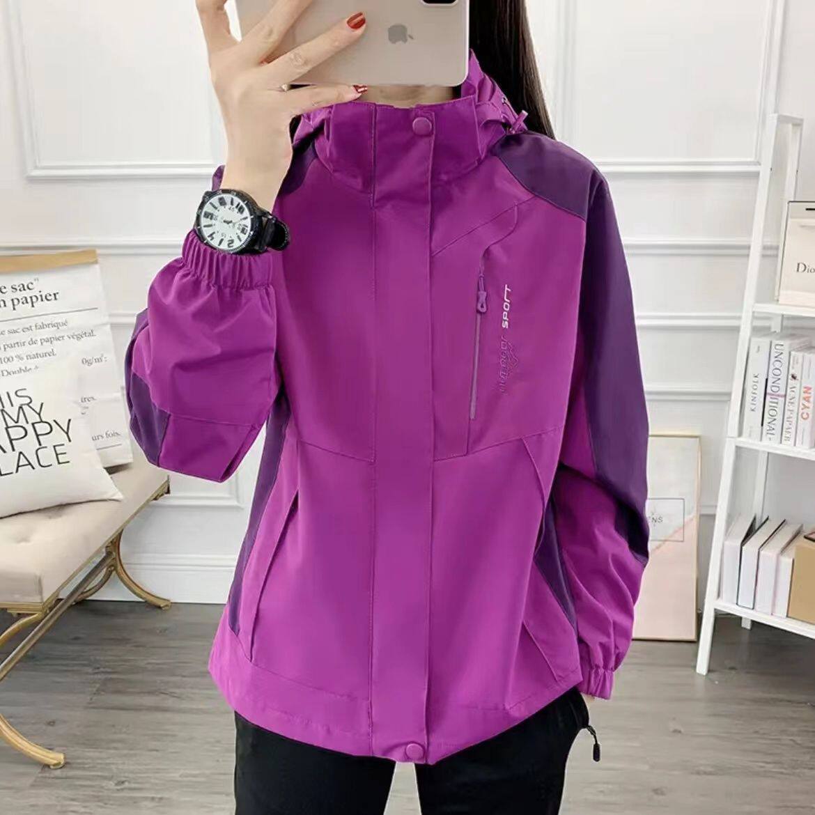 Spring New Arrival Jacket Women's Coat Cardigan Long Sleeve Outdoor Sports Breathable Soft Shell Mountaineering Suit Windproof and Waterproof
