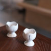 ≈Tashanji. Export Surplus Vintage Hand-Shaped Tulip-Shaped Ceramic Egg Holder, Cute Letter Breakfast Egg