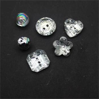 Factory spot various shapes Taiwan acrylic crystal buttons two eyes dark eye acrylic buttons decorative buckle