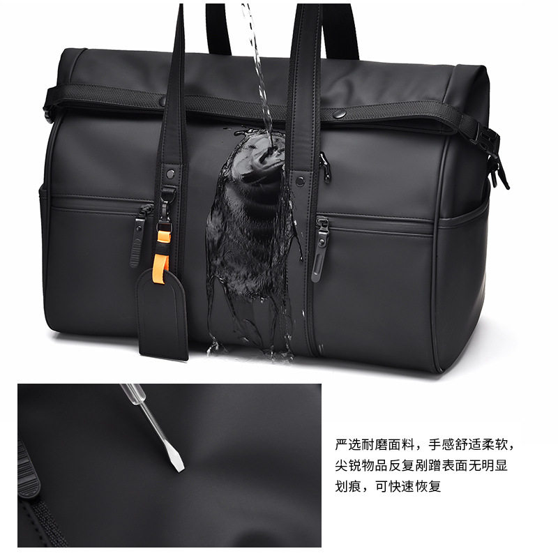 Trendy cool men's fitness travel bag large capacity dry and wet separation waterproof sports bag simple portable luggage bag wholesale