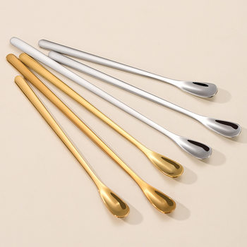 Stainless Steel Long-Handled Small Bar Spoon, Tea Spoon, Japanese Seasoning Spoon, Honey Coffee Stirring Spoon, Ice Spoon, Tea Spoon