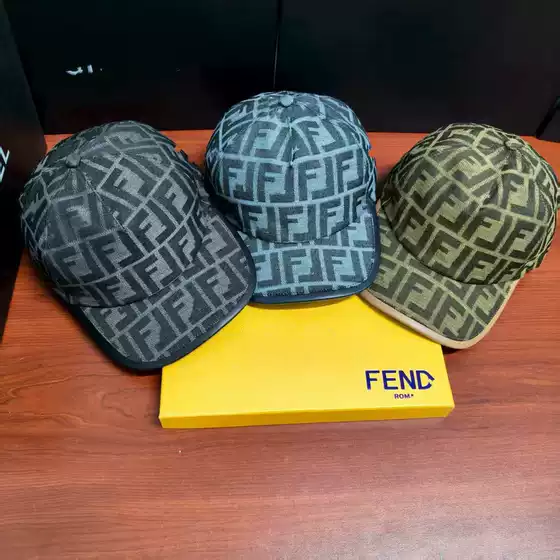 Letter Ff High-End Classic Monogram Curved Brim Baseball Cap Trendy Style Premium Quality Edge-Stitched Peaked Cap with Tags, No Box