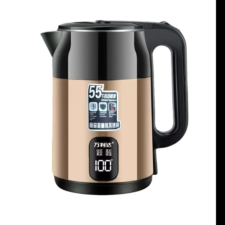 Wanlida Large-Capacity Electric Kettle for Home Use, Automatic Power-Off, Constant Temperature, Stainless Steel Boiling Kettle