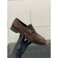 Dark brown leather