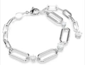 Egg round white gold bracelet