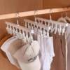 Multi-head Two-color Windproof Clip Kidsren's Clothes Drying Rack Home Balcony 8-clip Drying Rack Intimates and Socks Plastic Straight Rod