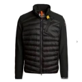 Black stand collar patchwork down jacket