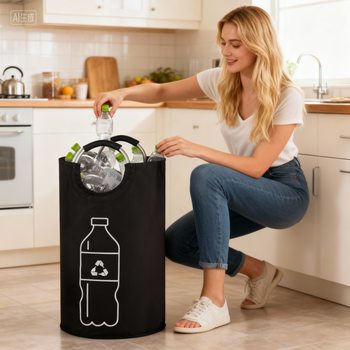 Cross-Border New Foldable Laundry Basket, Dirty Clothes Basket, Soda Can Recycling Bin, Large Capacity Clothes and Toy Storage Bag