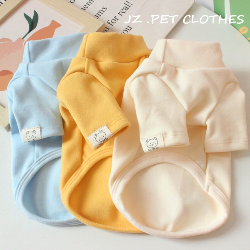 เสื้อเชิ้ตตัวในผ้ากำมะหยี่ เสื้อผ้าลูกสุนัขสัตว์เลี้ยง เท็ดดี้ สุนัขพันธุ์เล็ก ลูกหมีขม เสื้อผ้าฤดูใบไม้ร่วงและฤดูหนาว