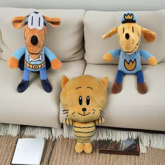 Cross-Border New Detective Dog Adventure Series Dog Man's Stuffed Toy Children's Cartoon Doll Doll