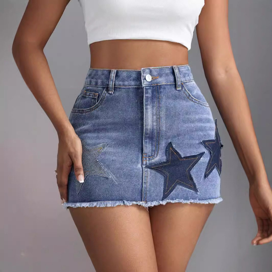 High Waisted Denim Mini Skirt Slim Fit Stylish Design Trendy for Summer Wholesale Availability